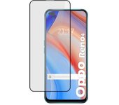 Tumundosmartphone Protector Cristal Templado Completo 5D Full Glue Negro para Oppo Reno 4 5G Vidrio