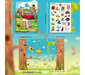 Insects Theme Sticker Book Children Enlightenment Literacy Quiet Book Cross-border Concentration Training Educational Toys Book