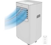 Cecotec Aire Acondicionado Portátil con Mando a Distancia ForceClima 7100 Soundless, 7000 BTU, Pantalla LED, 4 Modos, 2 Velocidades, Cobertura hasta 20 m2, Kit de instalación de ventana incluido