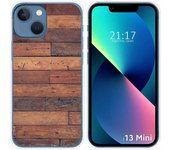 Funda Silicona compatible con iPhone 13 Mini (5.4) diseño Madera 03 Dibujos