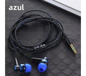 1pc Wired Earphone Stereo In-Ear 3.5mm Nylon Weave Cable Earphone Headset For Laptop Smartphone Gifts Headphones