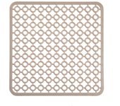 CABLEPELADO Salvaplatos para Fregadero, Protector de Fregadero, Rejilla para Fregadero, Salvaplatos de plástico, Alfombrilla de Fregadero, Tapete para Fregadero, 30 cm Cada Lado, Beige