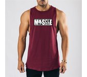 Summer Breathable Wide Shoulder Casual T-shirts Men's Sports Running Fitness Crew Neck Tank Tops