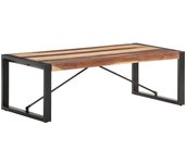 vidaXL Mesa de centro 120x60x40 cm Madera maciza, Madera de mango rugosa, Mesita de Salón o Comedor o Auxiliar Mesa de Café Meuble Salón