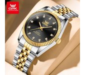 OPK 6027 Watches For Men Stainless Steel Quartz Watch Zircon Scale Wristwatch Waterproof Luminous  Automatic Watch Reloj Hombre