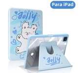 For iPad 360 Rotating Case For Air 11/13 2024 Pro 11/13 M4 10th Air4/5 10.9 7/8/9th 10.2 mini 6 Pro 11 12.9 with Pencil Holder