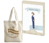 Conjunto de Primera Comunión: Álbum de Recuerdos 29x24 cm  44 Páginas  Incluye Árbol Genealógico, Fotos y Dedicatorias  Caja Regalo Transparente y Bolsa de Tela Elegante - Marca ARGUVAL