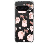 Tumundosmartphone Funda Silicona Antigolpes para Google Pixel 9 Pro XL 5G diseño Cerdos Dibujos