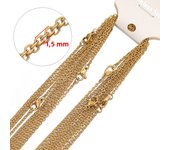10pcs 50cm 2mm Gold Color Stainless Steel Link Chains Necklaces Fashion Jewelry Cuban Chains Wholesale Chain DIY Crafts Supplies