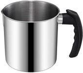 Olla de vertido para fabricación de velas, olla de fusión de cera de doble caldera, jarra para hacer velas, mango resistente al calor, 44 Oz