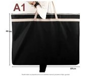 Large File Bag A1 Paper Organizer Drawings Document Bag Black A1 Zipper Pouch A2 Document Storage Art Portfolio Bag