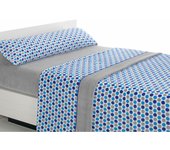 SABANALIA - Juego de sábana de coralina Happy (Disponible en varios tamaños y colores) - Máximo confort y protección contra el frío - 240 grs/m² - 100 % Microfibra de Poliéster