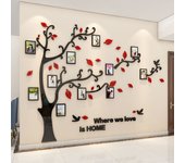 3D Acrylic Tree Photo Frame Wall Stickers Crystal Mirror Stickers Paste On TV Background Wall DIY Family Photo Frame Wall Decor
