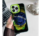 1pc Brazil Brazilian Flag Phone Case IMD Phone Case For IPhone 16 15 14 13 12 11 Pro Max Plus Color Silver Cover