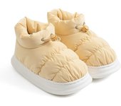 Zapatos de algodón de invierno para mujer, ropa interior antideslizante de suela gruesa para el hogar, ropa exterior impermeable para hombre, zapatos de algodón cálidos