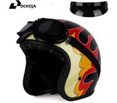 DOT Approved Vintage Motorcycle Helmet 3/4 Open Helmet Scooter Capacetes Motorcycle Equipment