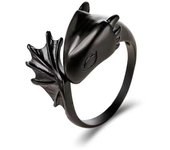 Jisensp Gothic Punk Dragon Ring Men Retro Viking Animal Adjustable Finger Rings for Women Personality Magical Cool Jewelry Gift