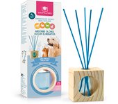 CRISTALINAS Mikado Absorbe Olores Mascotas. 30ml. Más de 4 semanas de duración. 0% alcohol. Disfruta de tu hogar y tu mascota . Variedad de aromas: Frutos Rojos, Jardín, Flores Blancas, Aroma a Limpio, Aire Fresco.