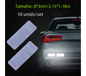 10pcs/set Car Bumper Reflective Safety Strip Stickers Car Reflective Sticker Reflective Warning Safety Tape