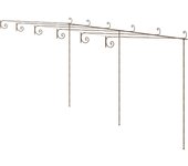 vidaXL Arco de Rosas de Jardín Marrón Antiguo Hierro Pérgola Terraza Dimensiones 3 x 3 x 2.5 m, 4 x 3x 2.5 m, 6 x 3 x 2.5 m