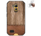 Tumundosmartphone Funda Gel Tpu para Ulefone Armor X7 / X7 Pro diseño Madera 09 Dibujos