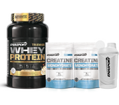 Pack Truemade 2lb + 2 Creatinas Monohidrato 150g Neutra +Shaker Wave Blanco 600 MLT