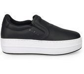 Skyscraper de Hogan HXW6700FK90Q44B999 Zapatillas sin Cordones with Plataforma en Cuero Negro