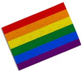 PUZZLE DE 24 PIEZAS BANDERA DIA ORGULLO GAY rompecabezas puzle para adulto lgbtiq unidas podemos