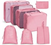 Cubitos de embalaje impermeable, 8 piezas, bolsas de embalaje organizadoras de viaje, organizadores de embalaje de equipamiento con Bolsa para Zapatos, Ropa, Maletas y Zapatos