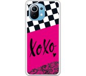 Funda compatible con Xiaomi Mi 11 - Diseño Xoxo fondo rosa