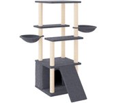 Rascador para Gatos con postes de isal gris Claro 153 cm