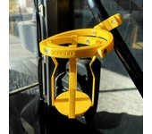 Portavasos giroscópico, ajustable e impreso en 3D, con clip ajustable para colgar en tractores, camiones, barcos, bicicletas y patinetes eléctricos (negro)