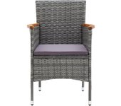 Conjunto de jardín VidaXL 2 sillones+1 mesita de ratán