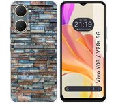 Tumundosmartphone Funda Silicona para Vivo Y03 / Y28s 5G diseño Ladrillo 05 Dibujos