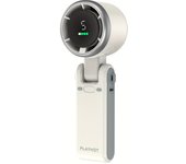 Ventilador de mano portátil Turbo, 5 engranajes de viento, con pilas, hasta 12 horas de trabajo, 3 en 1 ventilador de mano con ventilador de aire Turbo Tech para actividades al aire libre, viajes, trabajo