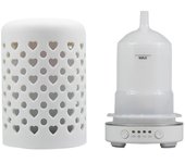 Ceramic Ultrasonic Air Humidifier Timing Function Aroma Diffuser Desktop Essential Oil Diffuser Room Scent Diffuser with Lights