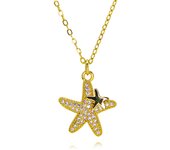 Dijes juguetes de Estrella de David chapados en oro para collar, Colgante de Estrella de Mar para pulseras, fabricación de joyas DIY, Gift para Mujeres y hambres al por mayor