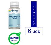 Solaray EcoPack 6  Piel, Cabello y Uñas 60 Cap.