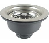 Desagüe Fregadero sin Rebosadero Cesto Acero Inoxidable ø 114 mm 1½", Acero Inoxidable + ABS, Desagüe + Cesto