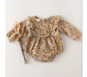 Baby Girl Clothes For 0-2Y Spring Soft Cotton Newborn Baby Girl Long Sleeves Romper Fashion Infant Clothing