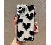 Luxury Love Heart Colorful Korean Soft Clear Phone Case For iPhone 15 Pro Max 14 13 12 11 Pro Max XR XS Max 7 8 Plus Y2K Cover