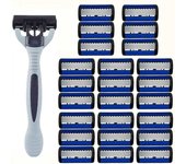 Razor Classic 6 Layer Safety Razor For Men's Shaving Women's Hair Removal Shaving Blades Manual Shaver