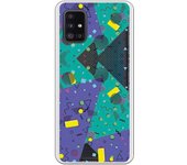 Funda compatible con Samsung Galaxy A51 5G - Geometría Abstracta fondo Azul