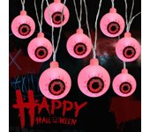 Cadena de Luz de Halloween, 3M, Luces LED de Decoración, Globo Ocular, Rojo
