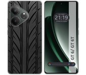 Tumundosmartphone Funda Silicona para Realme GT 6 / GT 6T 5G diseño Neumatico Dibujos