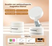 Multifunctional Vacuum Suction Cup Bracket Foldable Retractable Kitchen Lazy Vacuum Double-sided Magnetic Mobile Phone Holder