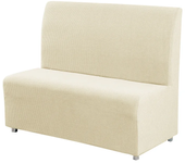 Polar Fleece RV Cover Elastic Armless Sofa Cover Stretch Restaurant Cafe Sofa Slipcovers Solid Color Couch Covers for Bar Hotel