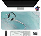 Alfombrilla de Escritorio, 80cmx40cm Alfombrilla Teclado y Raton, Protector de Escritorio, gran bloc de escritura, Desk Pad Antideslizantes con Bordes cosidos para Oficinas y Hogares