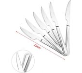 Maxia Market - Cubiertos accesorios para cocina, cuchillo para carne, fruta, de mesa, pescado, cuchara de postre, sopa, tenedor, espatula para tarta, acero inoxidable INOX - Colección ELEGANCE