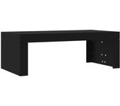 vidaXL Mesa de centro madera de ingeniería 102x50x36 cm Blanco, Negro, Blanco brillante Mesita de Salón o Comedor o Auxiliar Mesa de Café Meuble Salón